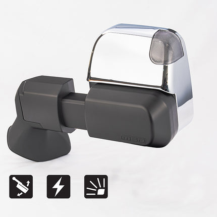 MSA 4x4 LANDCRUISER 300 SERIES POWER FOLD™ TOWING MIRRORS (07/2021-CURRENT) - Chrome, Electric, Indicators, Powerfold