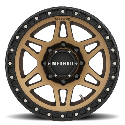 Method Race Wheels MR312 Bronze Matte Black Lip 8lug Head On