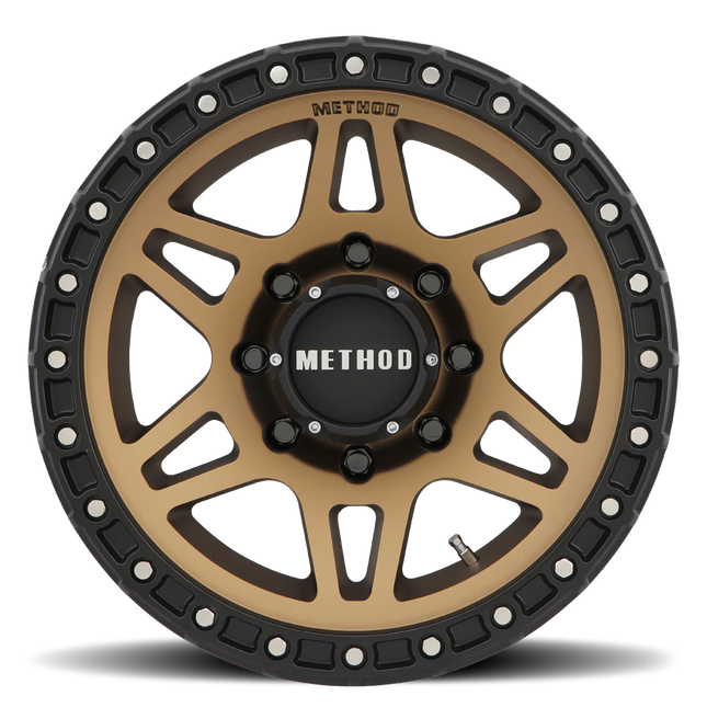 Method Race Wheels MR312 Bronze Matte Black Lip 8lug Head On