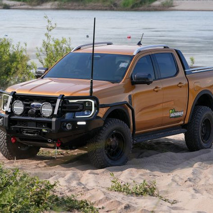 Ironman 4x4 Side Steps and Rails - Dimple Step Design 19+ Dmax (dual & single cab only)