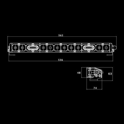 Ultra Vision Nitro Maxx 80W 21″ Single Row Light Bar