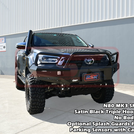 Toyota Hilux N80 MK3-MK4 5/2020-On Ambush Triple Hoop Bullbar