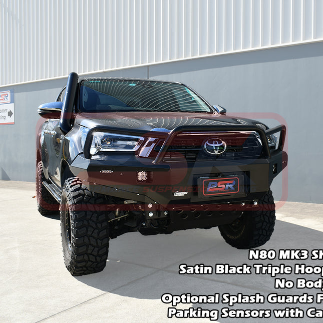 Toyota Hilux N80 MK3-MK4 5/2020-On Ambush Triple Hoop Bullbar