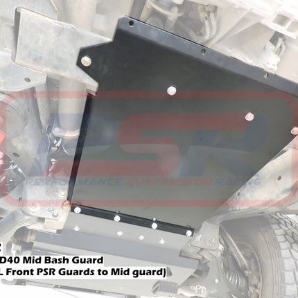 PSR Nissan Navara D40 Mid Bash Guard (Couples ALL PSR Front Guards to Rear guard)