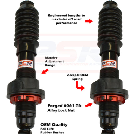 Nissan Navara D40 / NP300 / Pathfinder R51 PSR TTG Front 2-5" Adjustable Shock Absorber - PAIR
