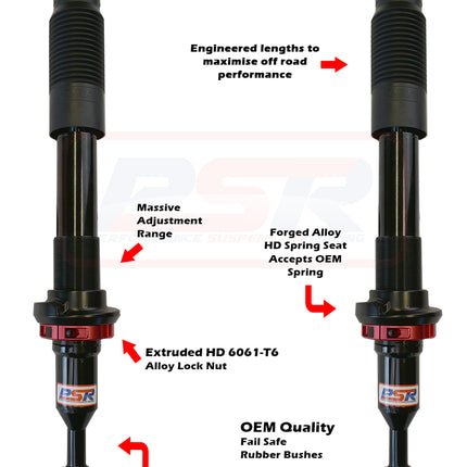 Toyota Landcruiser 200 Series PSR TTG Front Shock Absorber - PAIR