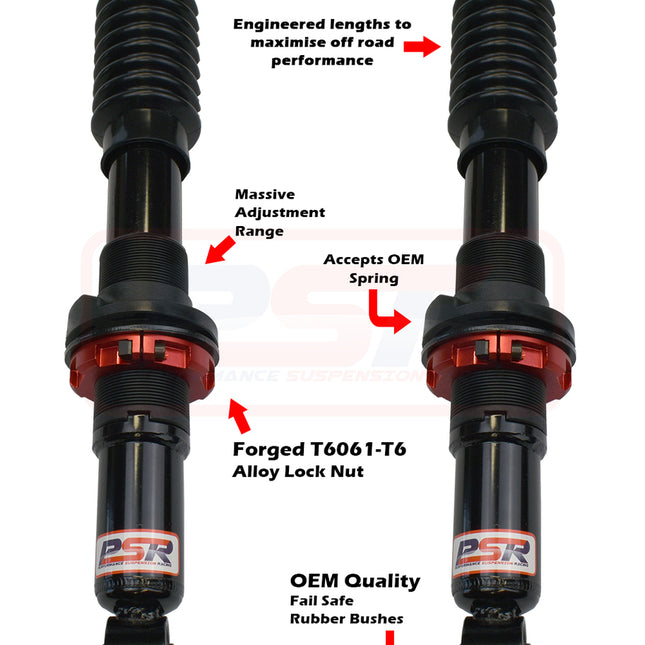 Holden RG Colorado / Isuzu D-MAX 1-2-3 / Mazda BT-50 TF 2021-On PSR TTG 2-4" Front Adjustable Shock Absorber - PAIR