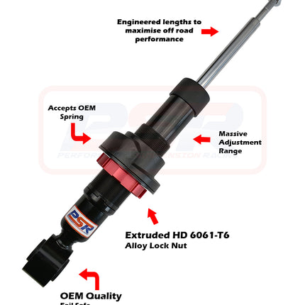 Ford Ranger PX MK3 08-18 On PSR TTG Front 2-4" Adjustable Shock Absorber (Also Suits MK2 Everest)