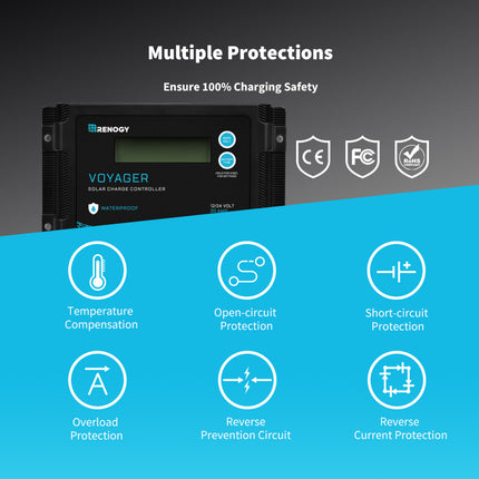 Renogy Voyager 12V 20A Waterproof PWM Charge Controller