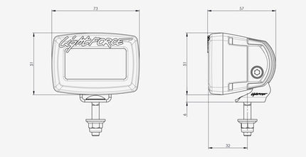 Lightforce ROK LED 20W Spot Beam 2 x 10W 5000K