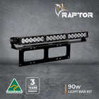 Raptor 90 LED 20.5″ Light Bar Number Plate Kit - Includes Wiring Harness and Hardware (Black)