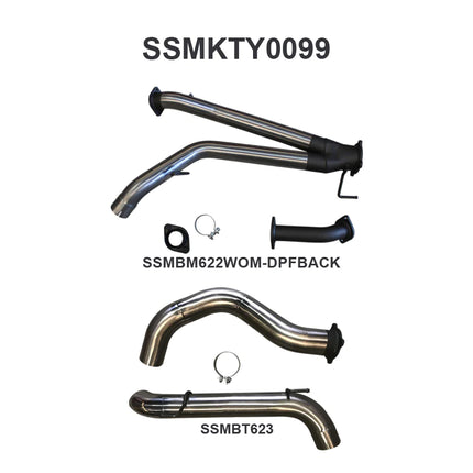 Manta Exhaust VDJ200 3in DPF Back W/4in Tailpipe