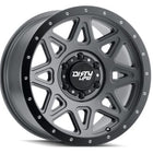 DIRTY LIFE 18x9 35P 5x150 CB110.1 THEORY Matte Gunmetal Black Lip 1600KG DNR