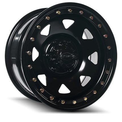 Dynamic Steel Wheels Sunraysia Imitation Beadlock BLACK 17x9 5x150 -5 cb110.2 1450kg rated