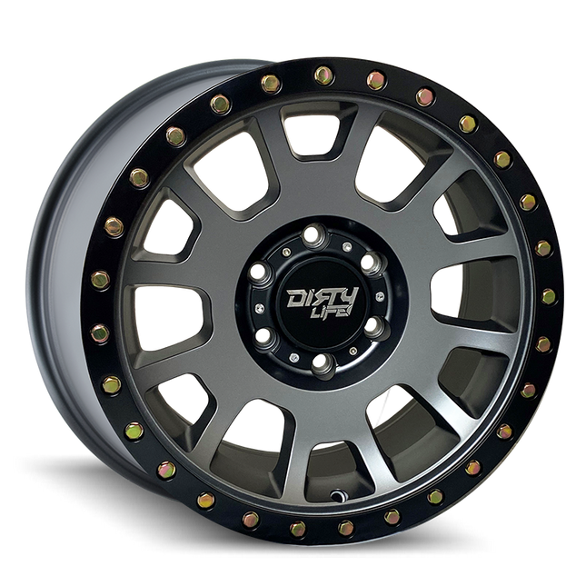 DIRTY LIFE 17x8.5 5P 6x139.7 CB106.2 SCOUT Matte Gunmetal Black Lip DNR