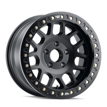 DIRTY LIFE 17x9 38N 6x139.7 CB110 MESA RACE Matte Black Comp Beadlock (C10AW-6HMB Long Cap)