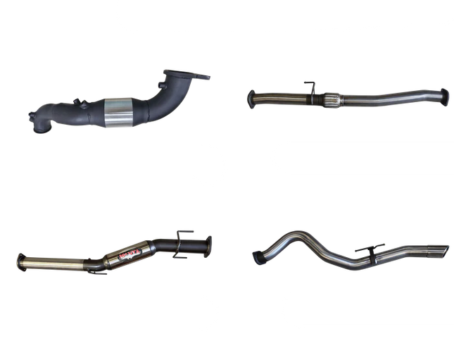 BT50 2020 ON 3.0L TURBO BACK WITH CAT & HOTDOG - STAINLESS STEEL