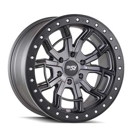 DIRTY LIFE 17x9 0P 6x139.7 CB110 Dual Tek DT1 Satin Graphite Black Lip 1542KG