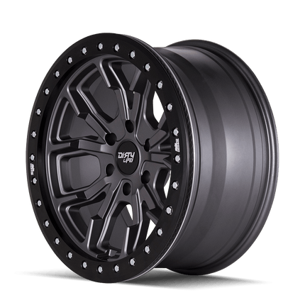 DIRTY LIFE 17x9 12N 6x139.7 CB110 Dual Tek DT1 Satin Graphite Black Lip 1542KG