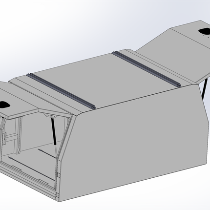 Unistrut Canopy Roof Rails 42x4mm (Pair)