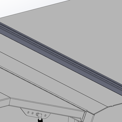 Unistrut Canopy Roof Rails 42x4mm (Pair)