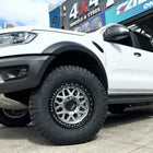 KMC GRS 549 MACHINED with SATIN BLACK LIP 17X9 6X139.7 0 OFFSET 106.10MM BORE
