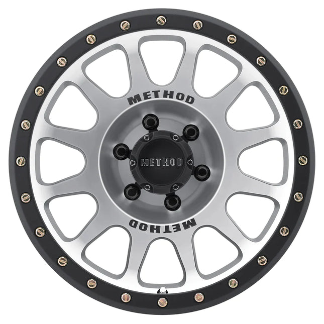 MR305 NV Matte Black Machined Face Head On 6lug