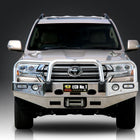 ECB Winch Bullbar Polished with Bumper Lights for Toyoat Landcruiser 200 Series (01/16 to 06/21)
