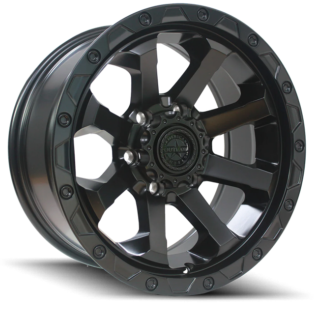 American Outlaw Capone Rim Satin Black 17x8.5 +18