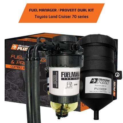 Toyota Landcruiser VDJ 70 Series Fuel Manager Fuel Filter & ProVent Catch Can Kit, 2018 on