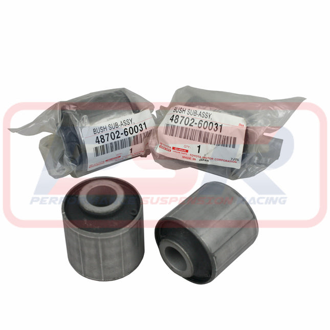 Genuine Toyota Landcruiser Rubber Rear Upper Trailing Arm Bush Set 48702-60031