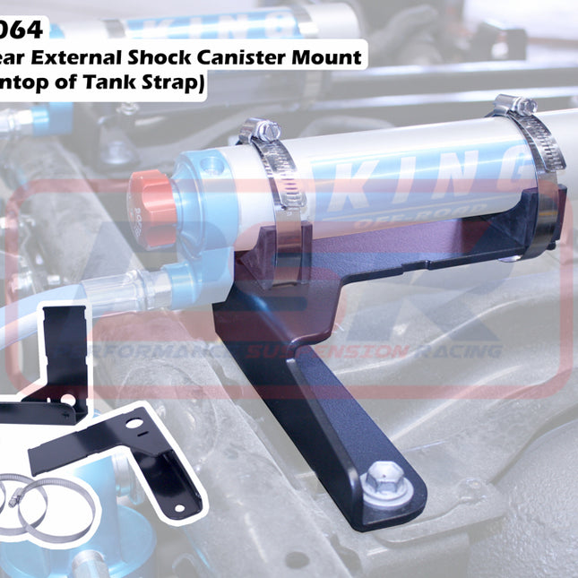 Toyota Landcruiser 70 Series Rear External Shock Reservoir Mount (Mounted on top of Tank Strap)