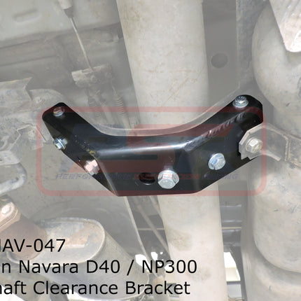 Nissan Navara D40 / NP300 Tailshaft Clearance Bracket (bolts to Fuel Tank support X-member)