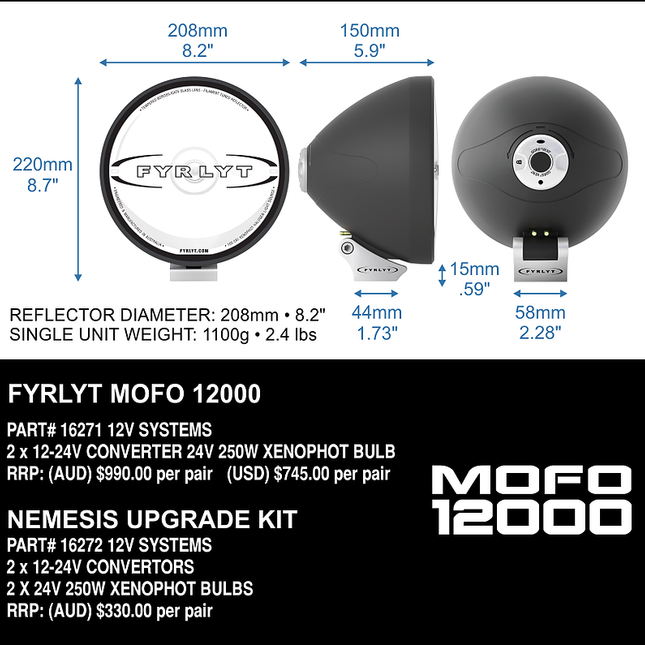 FYRLYT MOFO 12000 Driving Light